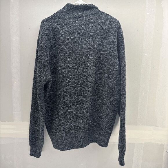 Stillwater Supply Co Sweater Mens XL Charcoal 1/4 Zip Pullover Plaid Lined EUC - Picture 2 of 6